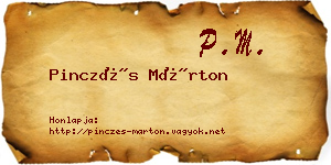 Pinczés Márton névjegykártya